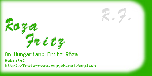 roza fritz business card